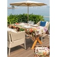 thumbnail image 4 of Happy Easter Outdoor Tablecloth - 60x102 Inch Rectangle Dining Table Cover, Bunny Eggs Spring Mushrooms Plants Brown Plaid Waterproof Outdoor Table Cloth with Umbrella Hole & Zipper for Picnic/Patio, 4 of 7