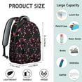 thumbnail image 6 of Lightweight Flamingo Print Backpack - Breathable Mesh School Bookbag, Spacious High School Laptop Bag with Side Water Bottle Pocket, Comfortable Carry, 6 of 6