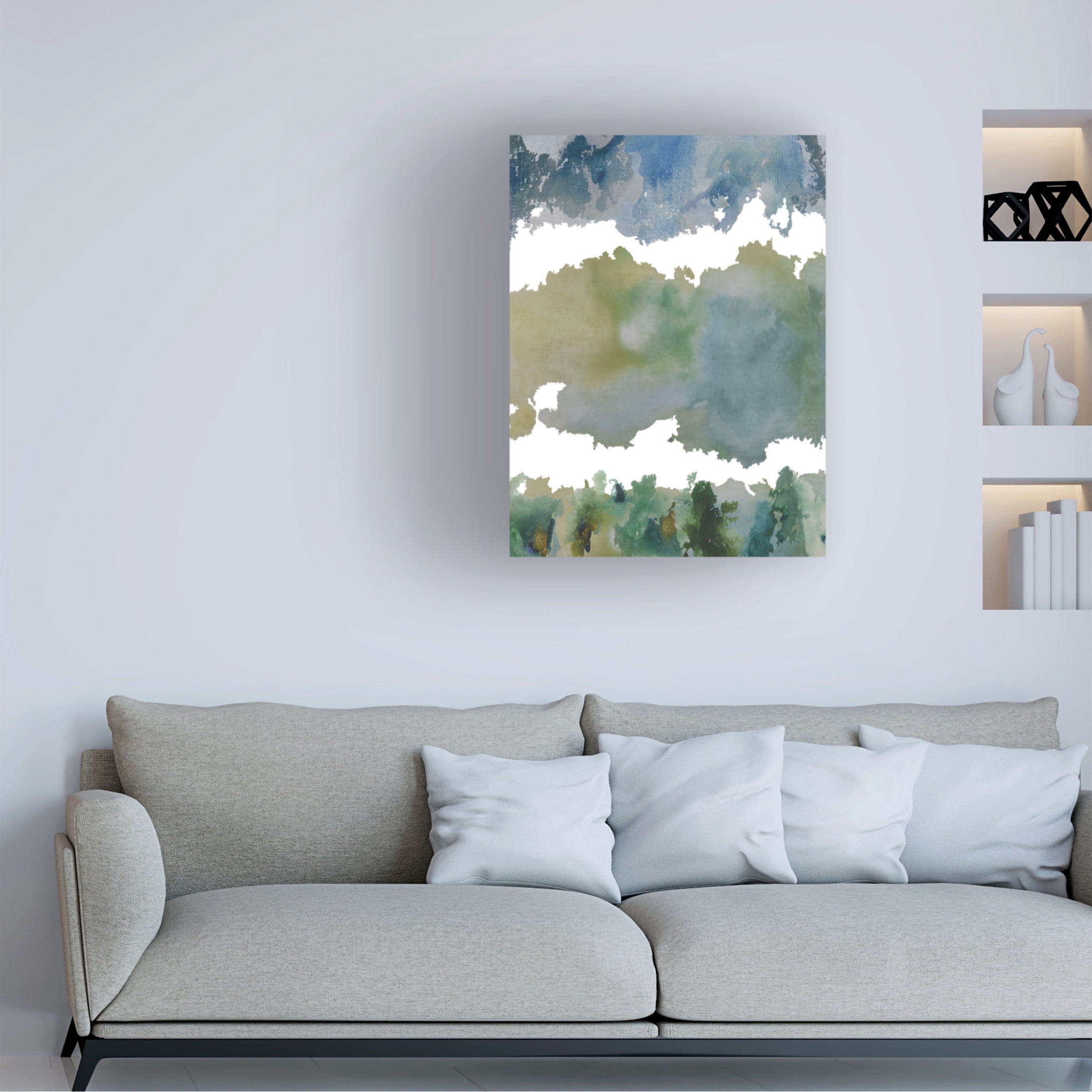 Canvas Wall Art - Maliq 'In Between' Wall Art for Living Room, Bedroom, or Office Décor by Trademark Fine Art - 18 x 24 Inches