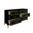 thumbnail image 6 of Castle Place Glam 6-Drawers Dresser, Black, 6 of 8