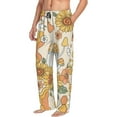 thumbnail image 2 of Fotbe Men'S Groovy Hippie Flower Mushroomsclassic Pajama Pants With Elastic Waist And Drawstring Pockets，Pajama Pants Mens Lounge Pants Super Soft, 2 of 9