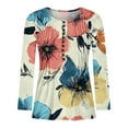 thumbnail image 5 of QATAINLAV Womens Button Down Tunic Shirts Cute Graphic Print Long Sleeve Blouse Going Out Tops Fashion Clothes, Multicolor, XXXXXL, 5 of 6