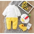 thumbnail image 3 of Newborn Baby Boys Girls Chick Suit Swaddle Infant Jumpsuit Footies + Hat + Shoes Outfits Animal Costume Winter Flannel Romper, 3 of 7