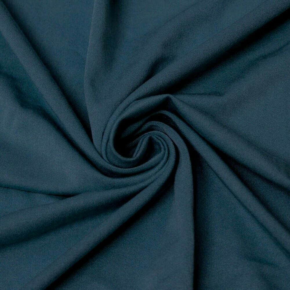 FREE SHIPPING!!! SAMPLE SWATCH Teal Denim Rayon Jersey Stretch Knit Fabric  - Medium Weight/ 180 GSM, DIY Projects 