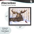 thumbnail image 4 of Stupell Industries Farmhouse Moose & Red Cardinal Black Floating Frame Canvas Art, 21 x 17, by George Dyachenko, 4 of 8