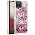 thumbnail image 3 of Compatible with Samsung Galaxy A12 Case Glitter Liquid Cute Clear Phone Case Floating Quicksand Shockproof Protective Bumper Silicone Soft TPU Case for Samsung Galaxy A12 5G Love Rose YB, 3 of 12