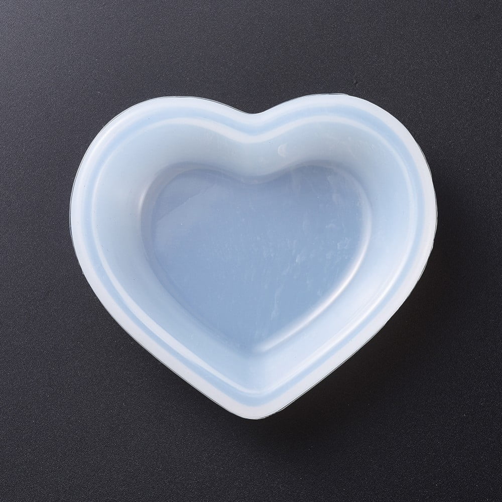 10 pc Silicone Molds Resin Casting Molds For UV Resin Epoxy Resin Jewelry Making Heart White 71x83x25mm