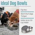thumbnail image 4 of Cuencos para perros PEGGY11 de acero inoxidable, 900 ml, paquete de 2 para perros de 9 a 14 kg, 4 of 7