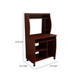 thumbnail image 5 of Benjara Niro Utility Desk Cart with Hutch- 7 Shelves- 53" Mahogany Brown, 5 of 5