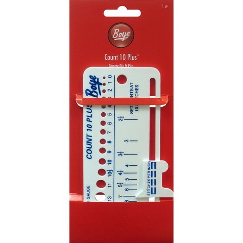 Boye Count Ten Plus Plastic Knit Gauge