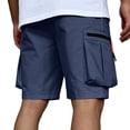 thumbnail image 4 of JoveMarine Men's Casual Cargo Shorts, American Style 5-Pocket Design, Versatile Work Shorts for Daily Outdoor and Hiking Navy 2XL, 4 of 4