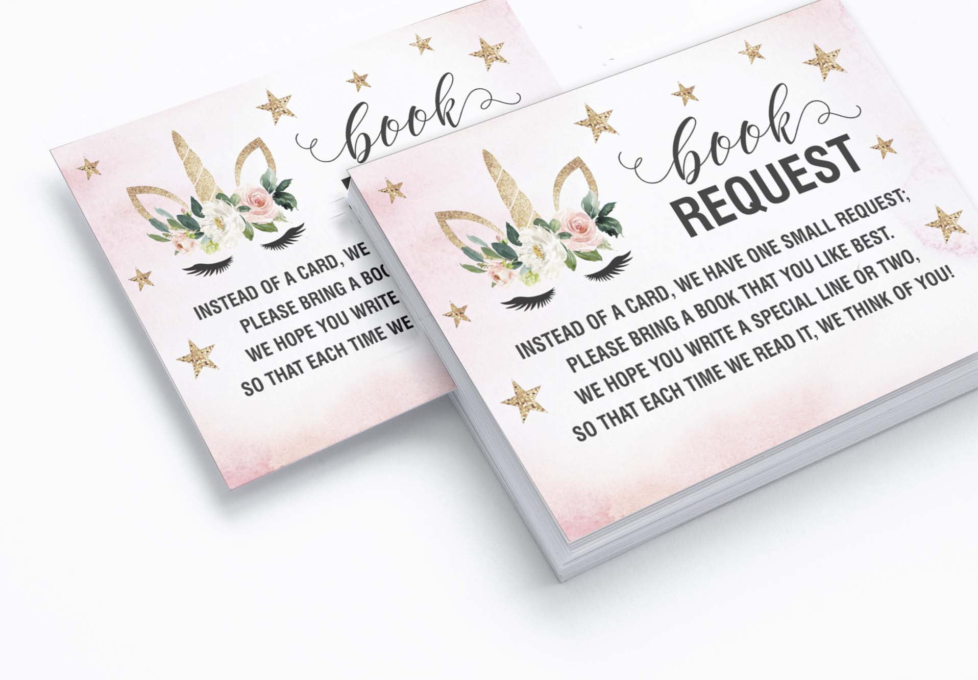 Inkdotpot 30 Books For Baby Shower Request Cards Bring A Book Instead Of A Card Gender Reveal Its a Girl Baby Shower Invitations Inserts Games