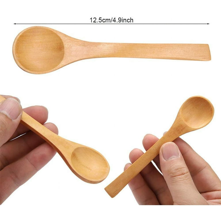 Mini Wooden Spoon Set - Perfect For Desserts, Seasoning, And More - Short  Handle For Easy Grip - Temu