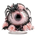 thumbnail image 2 of DAMAI Halloween Decorations Halloween Rose Moon Witch 2D Acrylic Decor - Black Branch Gothic Tabletop Centerpiece for Living Room Spooky Home Party Decoration Unique Gift for Horror Fans, 2 of 6