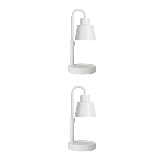 Bewildely Electric Candle Warmer Lamp Bedside Lights Bedroom Home for Room Study Blanco 2Conjunto