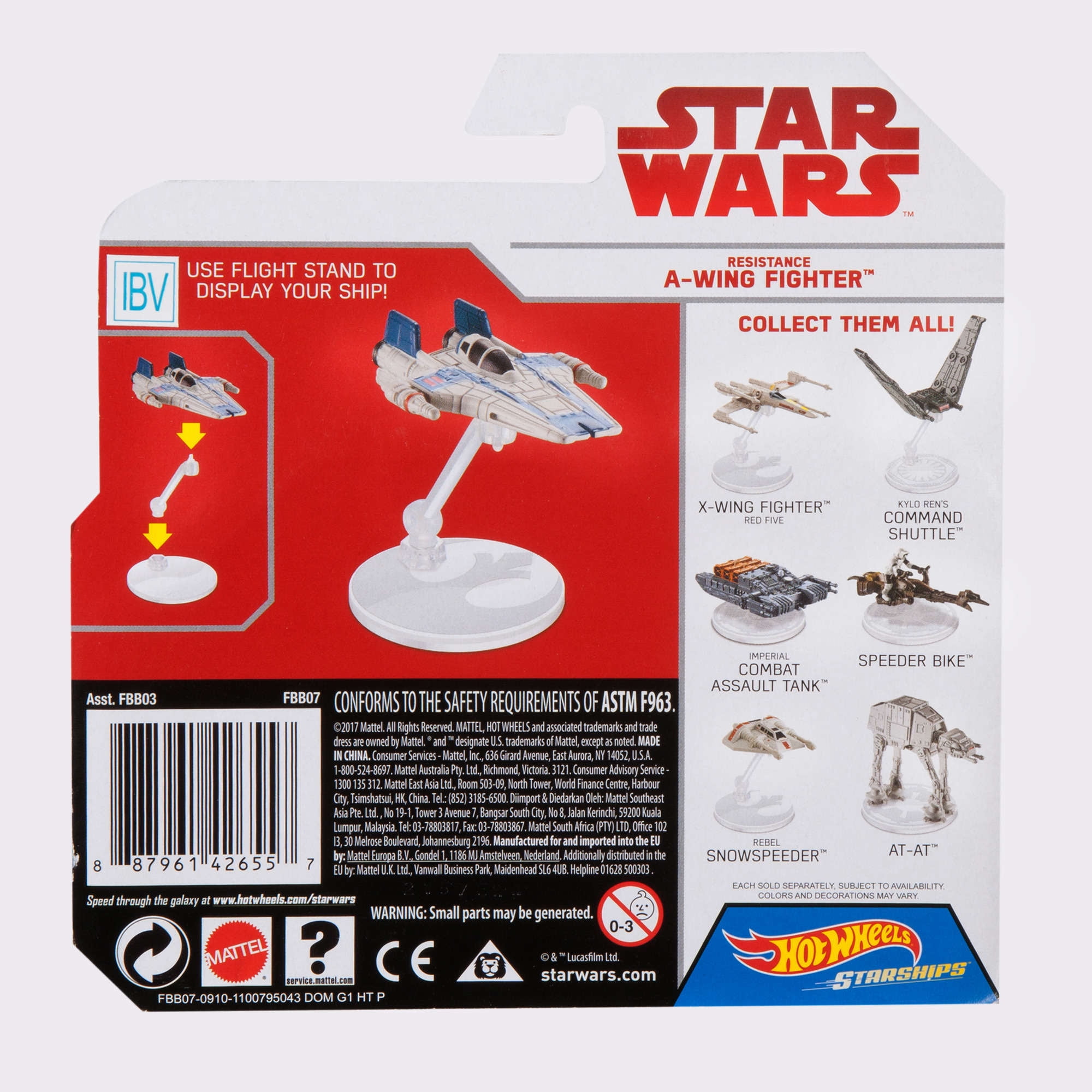 Hot Wheels Star Wars The Last Jedi Resistance A-Wing Fighter Starship Vehicle Playset
