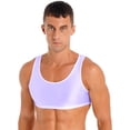 thumbnail image 5 of Camiseta sin mangas recortada brillante para culturismo para hombre, chaleco sin mangas, Tops con cuello redondo, traje de baño, ropa de dormir, ropa para discoteca de Color sólido, 5 of 5