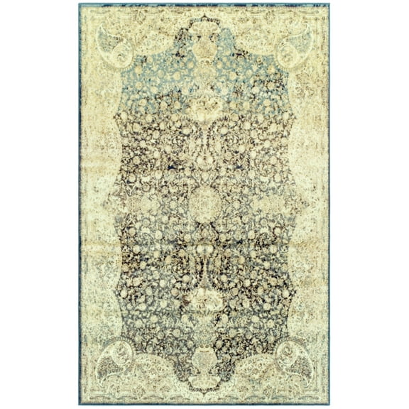 Superior 5 ft. x 8 ft. Cream Classic Traditonal Floral Indoor Area Rug