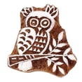 thumbnail image 1 of Hand Coved Owl Design Wooden Printing Stamp Textile Fabric Print Apparel Art, 1 of 3