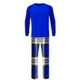 thumbnail image 5 of Mens Pjs Sets Color Block Pajamas Sets Plaid Fannel Pajama Bottoms Cotton Lounge Pants Trendy Soft Long Sleeve Pjs Tops Sleepwear, 5 of 7
