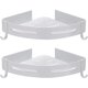 thumbnail image 1 of Estante de ducha de esquina, cesta de ducha, estantes de ducha sin perforaciones para baño, aluminio espacial, acabado mate, estante de baño, 2 piezas, color negro, 1 of 5