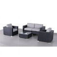 thumbnail image 4 of Living Source International 5-Piece Wicker Sofa Seating Group w/ Cushion in Gray, 4 of 4