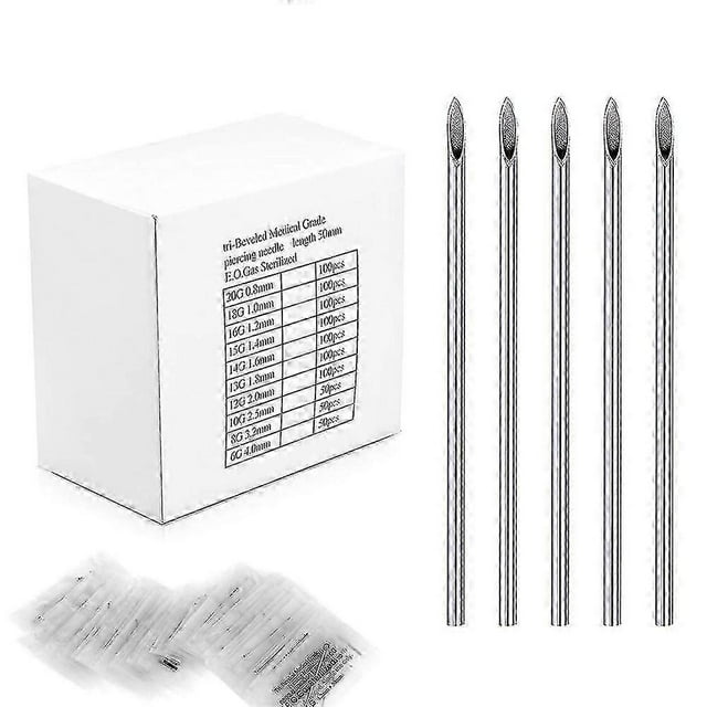 Piercing Needles - 100pcs 12g 20g Body Piercing Needles Disposable Professional Piercing Needles For Body Ear Navel Nose Lip Nipple