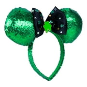 St Patrick's Day Sparkly Minnie Mouse Ears, Green
