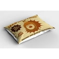 thumbnail image 2 of Ambesonne Retro Pillow Sham 2 Pack, Maple Syrup with Stripes, 30"x20", Pale Brown Beige, 2 of 3