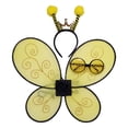 thumbnail image 3 of Conjunto de disfraz infantil de 3 piezas de alas de abeja con diadema, gafas, antenas y Amarillo, 3 of 8