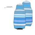 thumbnail image 4 of Easy to Install Car Universal Seat Cover, Blue Woven Stripes Four Seasons Universal Front Seat Cover, 2-Piece, 4 of 8