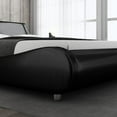 Allewie Modern Low Profile Wavelike Full Size Platform Bed Frame with