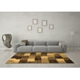 thumbnail image 3 of Ahgly Company Indoor Round Abstract Brown Modern Area Rugs, 5' Round, 3 of 4