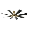 thumbnail image 2 of WINGBO  60 inch Windmill 8-Blade LED Indoor Ceiling Fan Brass & Black, 2 of 5