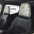 thumbnail image 2 of Kdxio Wisteria Flower Pattern Print 2 Piece Car Head Rest Covers Set Auto Front/Rear Seats Headrest Cover Universal Fit Most Cars,Sedan, SUV, 2 of 9