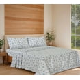 thumbnail image 7 of RUVANTI 100% Organic Cotton Sheets -Split King Sheet - 5 Piece Percale Weave Bedding, Crisp, Cooling & Breathable, Soft & Durable, 16" Deep Pocket, Hotel Quality Sábanas - Blue Rose, 7 of 7