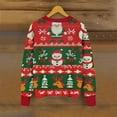 thumbnail image 4 of Moxiu Christmas Sweater Cardigan Women Cute Funny Xmas Theme Print Button Open Front Casual Knitted Outwear Long Sleeves Green,L, 4 of 4