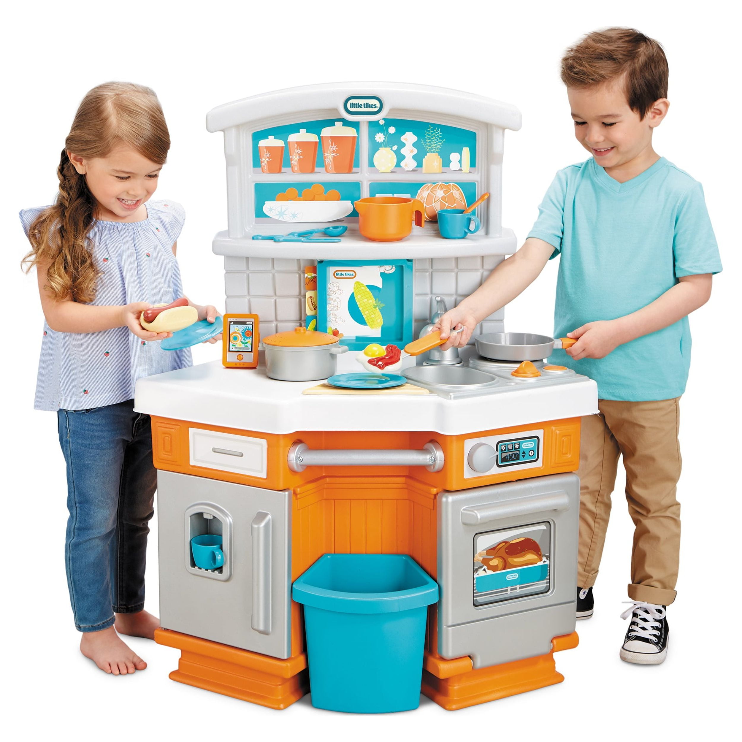 Little Tikes Cook n Store Play Kitchen with 32 Piece Accessory Play Set Red Walmart