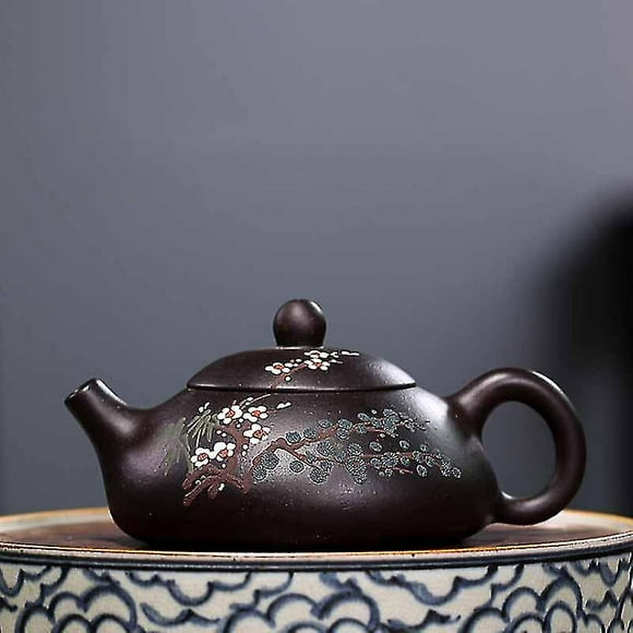 Electric kettles yixing teapot purple clay stone scoop pot handmade plum blossom beauty kettle zisha raw ore black