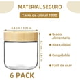 thumbnail image 3 of Frascos de Vidrio Herméticos con Tapa para Alimentos - Incluye Etiquetas - Ideal para Café, Especias, Azúcar, Avena, Té, Yogur, Granos, 3 of 4