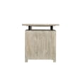 thumbnail image 6 of Taran Designs Fillian 3-drawer 1-door Floral Carved Solid Wood Desk in Gray, 6 of 7