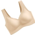 thumbnail image 3 of Sujetador sin costuras Sport Yoga Running Hacer subir Vest Underwire Soft Sleep Ropa interior de mujer, Beige, L tholdsy  AP001300-06B, 3 of 7