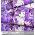 thumbnail image 2 of Soimoi Rayon Crepe Fabric Snowflake & Tree Watercolor Print Fabric by the Yard 46 Inch Wide, 2 of 3