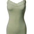 thumbnail image 3 of FashionOutfit Women's Solid Soft Stretch Spaghetti Strap Lace Trim Tank Top, 3 of 3