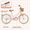 thumbnail image 6 of GLAF 12 14 16 20 Inch Kids Retro Cruiser Bike for 3-13 Year Old with Wicker Basket & Kickstand, Multiple Colors, 6 of 8