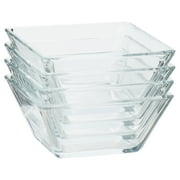 Mainstays 12-Piece Square Clear Glass Dinnerware Set
