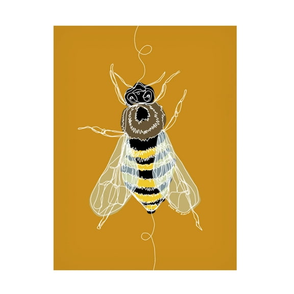 Canvas Wall Art - Cherie Roe Dirksen 'Honey Bee' Wall Art for Living Room, Bedroom, or Office Décor by Trademark Fine Art - 14 x 19 Inches