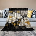 thumbnail image 2 of Chilfamy White Flowers Flannel Throw Blanket for Couch Sofa Bed - Lightweight & Long-Lasting Blanket for All Seasons - Ideal for Office, Travel, Camping, and School 50x60in, 2 of 6