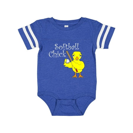 

Inktastic Softball Chick White Text Gift Baby Girl Bodysuit