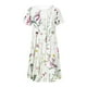 thumbnail image 4 of ICHUANYI Clearance Women's Summer Bohemian Print Short Sleeve Beach Dress Knee Length Dress(White, L) ICHUANYI WER2023080704578, 4 of 5